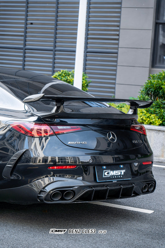 Mercedes Benz CLE-Class AMG CLE 53 / 450 / 300 C236 A236 2024-ON with Aftermarket Parts - Rear Bumper Trim Dry Pre-preg Carbon Fiber / FRP from CMST Tuning