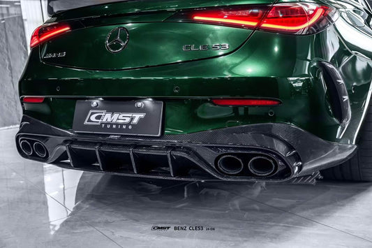 Mercedes Benz CLE-Class AMG CLE 53 / 450 / 300 C236 A236 2024-ON with Aftermarket Parts - Rear Bumper Trim Dry Pre-preg Carbon Fiber / FRP from CMST Tuning