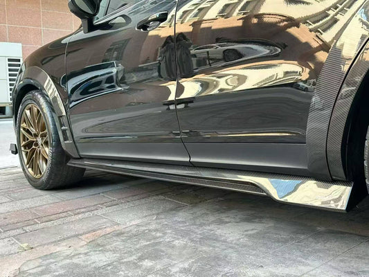 Porsche Cayenne 9Y0 9Y0.1 Base/S/GTS/Turbo/Turbo S 2019 2020 2021 2022 2023 & Cayenne 9Y0 9Y0.2 Base/S/AWD/E-Hybrid/GTS/Turbo/Turbo S 2024-ON & Cayenne 9Y3 9Y3.1 Base/S/GTS/Turbo/Turbo S/Turbo GT 2019 2020 2021 2022 2023 &amp; Cayenne 9Y3 9Y3.2 Base/S/AWD/E-Hybrid/GTS/Turbo/Turbo S/Turbo GT 2024-ON with Aftermarket Parts - Side Skirts Carbon Fiber / FRP from CMST Tuning