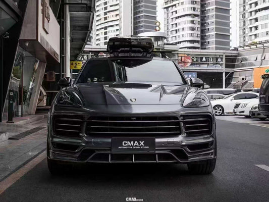 Porsche Cayenne 9Y0 9Y0.1 Base/S 2019-2023 & Cayenne 9Y3 9Y3.1 Base/S 2019-2023 (fitment not suitable for bumpers with sport design package) with Aftermarket Parts - Carbon Fiber & FRP Front Lip from CMST Tuning