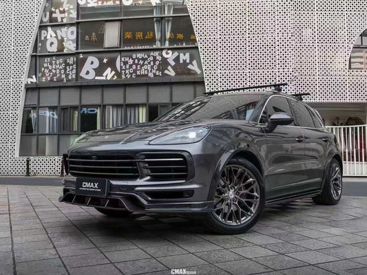 Porsche Cayenne 9Y0 9Y0.1 Base/S 2019-2023 & Cayenne 9Y3 9Y3.1 Base/S 2019-2023 (fitment not suitable for bumpers with sport design package) with Aftermarket Parts - Carbon Fiber & FRP Front Lip from CMST Tuning