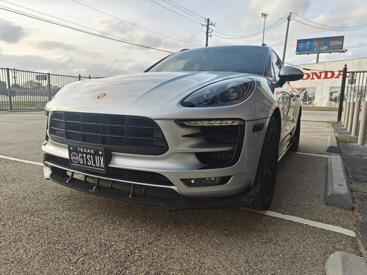 Porsche Macan 95B.1 Base/S 2015-2018 with Aftermarket Parts - Carbon Fiber & FRP Front Lip from CMST Tuning
