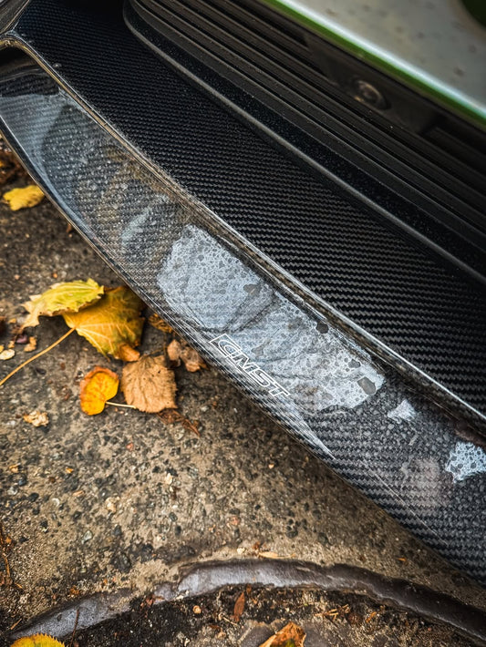 Porsche Taycan 9J1 Sedan/Cross Turismo RWD/4S/GTS 2020-2024 (RWD/4S/GTS trims will require Sport Design Package)with Aftermarket Parts -Carbon Fiber & FRP Front Lip from CMST Tuning