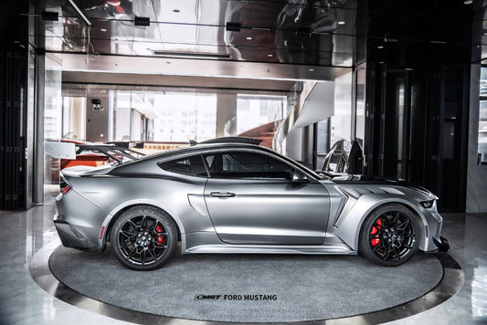 Ford Mustang S650 2.3 Ecoboost 5.0 GT Dark Horse 2024-ON with Aftermarket Parts - GTD Style Widebody Front Fenders Carbon Fiber / FRP from CMST Tuning