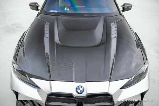 BMW 4 Series M440 430 G22 G23 2020-ON & 4 Series M440 430 G26 2020-ON with Aftermarket Parts - HORIZON V3 Hood Dry Pre-preg Carbon Fiber / FRP from CMST Tuning