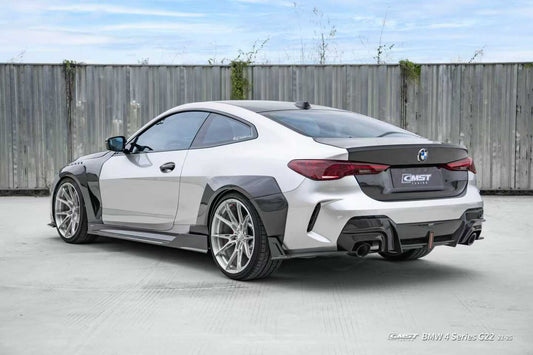BMW 4 Series M440 430 G22 G23 2020-ON (Sport Version Only) with Aftermarket Parts - HORIZON Side Skirts Dry Pre-preg Carbon Fiber / FRP from CMST Tuning
