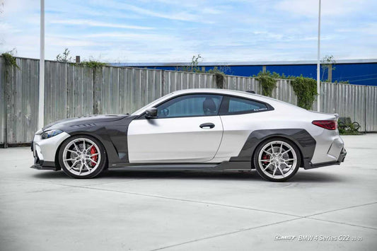 BMW 4 Series M440 430 G22 G23 2020-ON with Aftermarket Parts - HORIZON Rear Quarter Panel Fender Flares Wheel Arches Dry Pre-preg Carbon Fiber / FRP from CMST Tuning