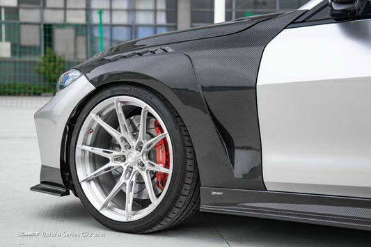 BMW 4 Series M440 430 G22 G23 2020-ON with Aftermarket Parts - Front Fender Dry Pre-preg Carbon Fiber / FRP from CMST Tuning