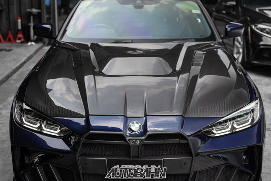 BMW 4 Series M440 430 G22 G23 2020-ON & 4 Series M440 430 G26 2020-ON with Aftermarket Parts - HORIZON V3 Hood Dry Pre-preg Carbon Fiber / FRP from CMST Tuning