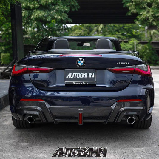 BMW 4 Series M440 430 G22 G23 2020-ON with Aftermarket Parts - HORIZON Rear Diffuser & Canards Dry Pre-preg Carbon Fiber / FRP from CMST Tuning