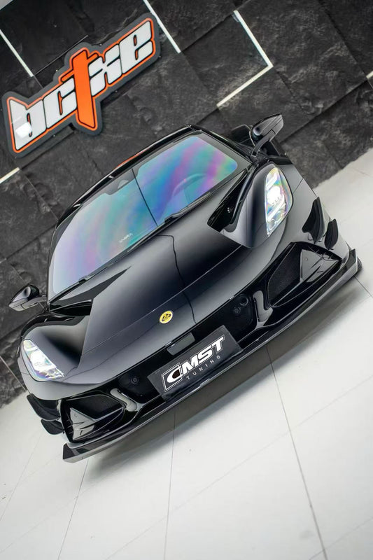 Lotus Emira 3.6 V6 2.0 Four-cylinder 2022-ON with Aftermarket Parts - High Down Force Version Front Lip Dry Pre-preg Carbon Fiber / FRP