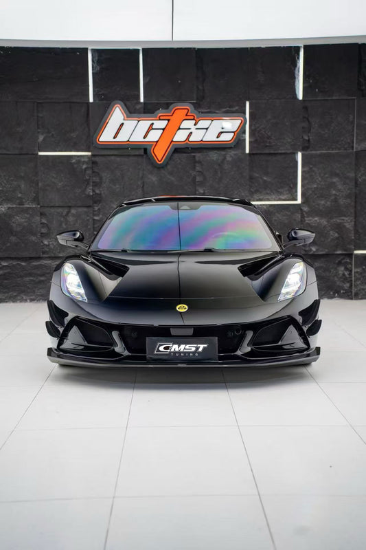 Lotus Emira 3.6 V6 2.0 Four-cylinder 2022-ON with Aftermarket Parts - High Down Force Version Front Lip Dry Pre-preg Carbon Fiber / FRP