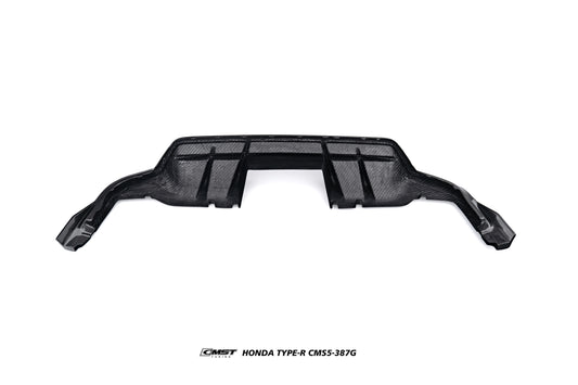 Honda Civic Type-R FL5 2023-ON with Aftermarket Parts - V2 Rear Diffuser Dry Pre-preg Carbon Fiber / FRP from CMST Tuning