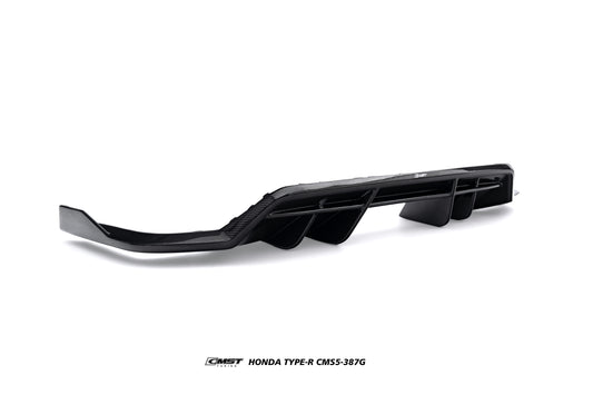 Honda Civic Type-R FL5 2023-ON with Aftermarket Parts - V2 Rear Diffuser Dry Pre-preg Carbon Fiber / FRP from CMST Tuning