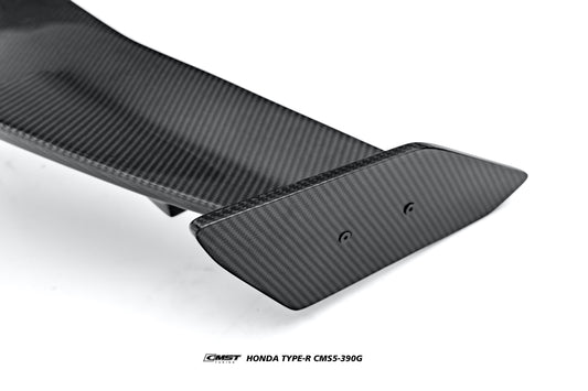 Honda Civic Type-R FL5 2023-ON with Aftermarket Parts - V2 Rear Spoiler Dry Pre-preg Carbon Fiber / FRP from CMST Tuning