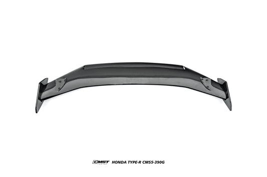 Honda Civic Type-R FL5 2023-ON with Aftermarket Parts - V2 Rear Spoiler Dry Pre-preg Carbon Fiber / FRP from CMST Tuning