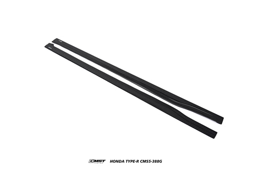 Honda Civic Type-R FL5 2023-ON with Aftermarket Parts - V2 Side Skirts Dry Pre-preg Carbon Fiber / FRP from CMST Tuning