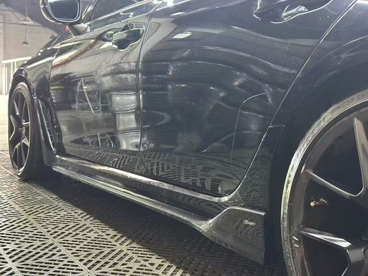 Honda Civic Type-R FL5 2023 2024 with Aftermarket Parts - Side Skirts Pre-preg Carbon Fiber / FRP from CMST Tuning