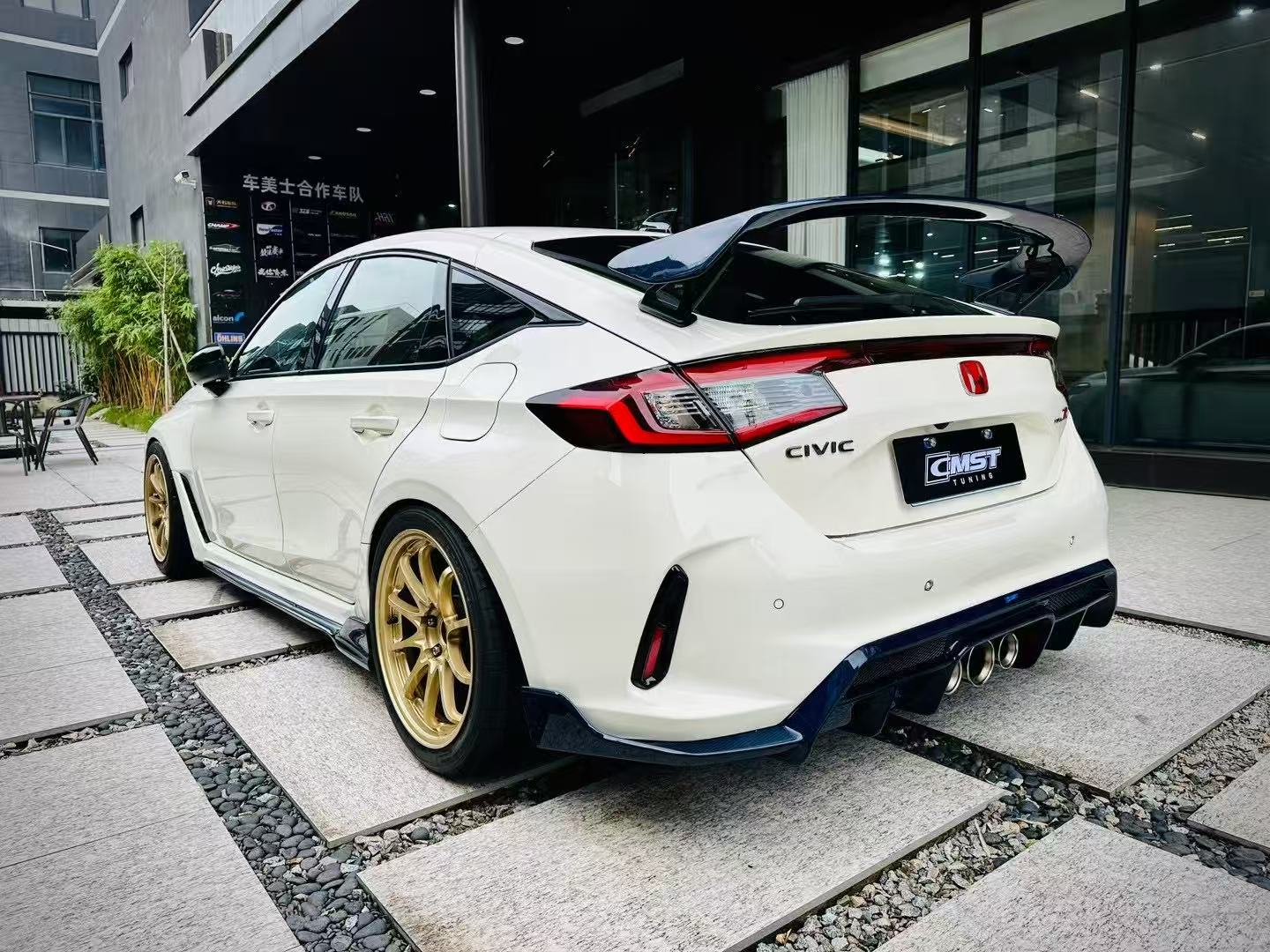 Honda Civic Type-R FL5 Aftermarket Parts CMST Tuning Rear Spoiler Wing ...