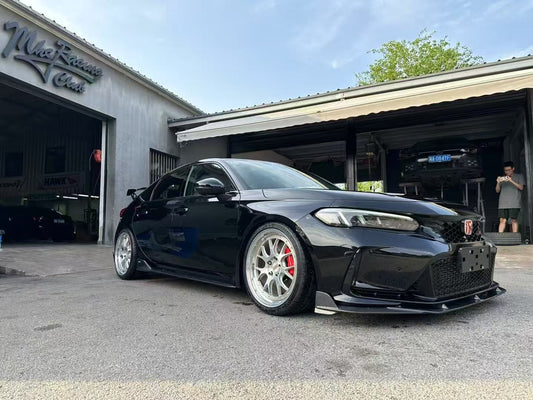 Honda Civic Type-R FL5 2023 2024 with Aftermarket Parts - Side Skirts Pre-preg Carbon Fiber / FRP from CMST Tuning