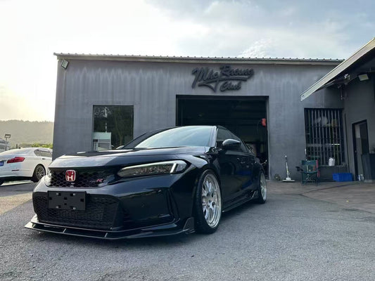 Honda Civic Type-R FL5 2023 2024 with Aftermarket Parts - Side Skirts Pre-preg Carbon Fiber / FRP from CMST Tuning
