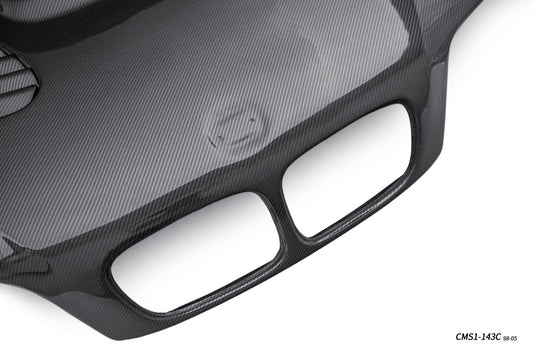 BMW E46 2 Door 2001 2002 2003 2004 2005 2006 with Aftermarket Parts - Hood Bonnet Carbon Fiber / FRP from CMST Tuning