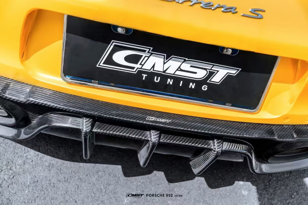 Porsche 992 992.1 Carerra Base/S/T/4/4S/Targa 4/Targa 4S/GTS (Sport Design Aerokit Package only) 2020 2021 2022 2023 2024 with Aftermarket Parts - Rear Diffuser Carbon Fiber/FRP from CMST Tuning