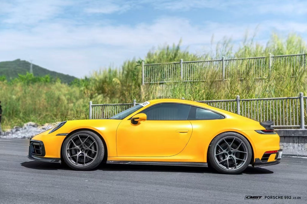 Porsche 911 992 992.1 Carerra Base/S/T/4/4S/Targa 4/Targa 4S/GTS (Sport Design Aerokit Package only) 2020 2021 2022 2023 2024 with Aftermarket Parts - Side Skirts Carbon Fiber/FRP from CMST Tuning