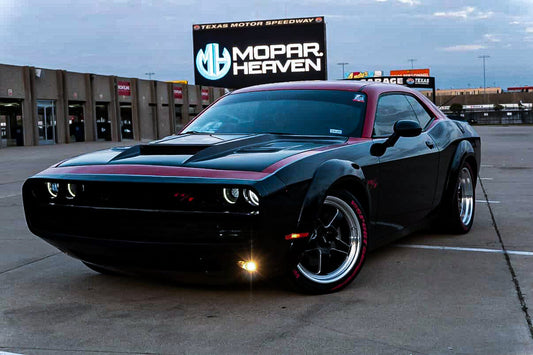 Dodge Challenger Demon Redeye Hellcat T/A Scat Pack 392 SRT R/T SXT SE 2008-2023 with Aftermarket Parts - Carbon Fiber / FRP Hood Bonnet from CMST Tuning