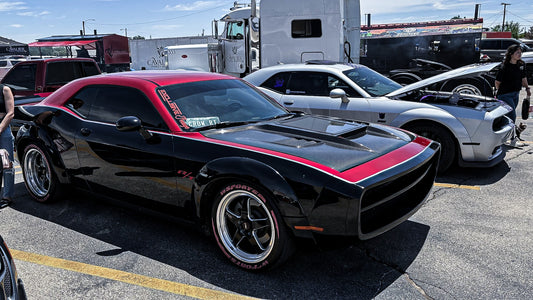 Dodge Challenger Demon Redeye Hellcat T/A Scat Pack 392 SRT R/T SXT SE 2008-2023 with Aftermarket Parts - Carbon Fiber / FRP Hood Bonnet from CMST Tuning
