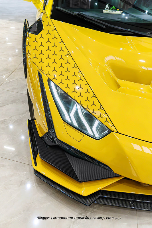 Lamborghini Huracan LP580 LP610 Evo RWD AWD Tecnica Performante 2015 2016 2017 2018 2019 2020 2021 2022 2023 2024 with Aftermarket Parts - Hood Pre-preg Carbon Fiber / FRP from CMST Tuning