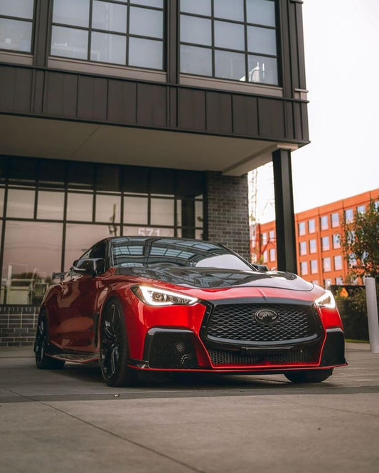 CMST Tuning Project Black S Concept Hood for Infiniti Q60 Red Sport 400 Premium Luxe Sport Pure Carbon Fiber/FRP