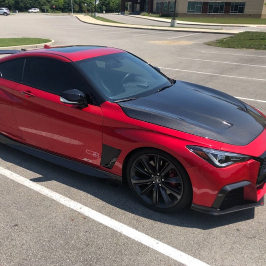 CMST Tuning Project Black S Concept Hood for Infiniti Q60 Red Sport 400 Premium Luxe Sport Pure Carbon Fiber/FRP