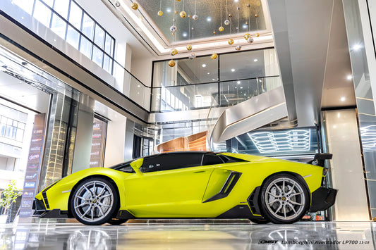 Lamborghini Aventador Base LP700 LP720 S LP740 SV LP750 Ultimate LP780 SVJ LP770 2012 2013 2014 2015 2016 2017 2018 2019 2020 2021 2022 2023 with Aftermarket Parts - Rear Quarter Panel Garnish Flares Carbon Fiber / FRP from CMST Tuning