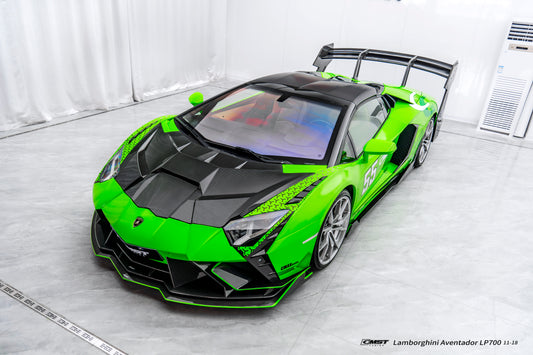 Lamborghini Aventador Base LP700 LP720 S LP740 SV LP750 Ultimate LP780 SVJ LP770 2012 2013 2014 2015 2016 2017 2018 2019 2020 2021 2022 2023 with Aftermarket Parts - V1 Hood Carbon Fiber / FRP from CMST Tuning