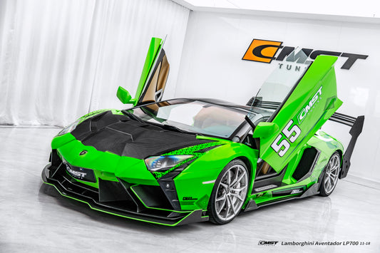 Lamborghini Aventador Base LP700 LP720 S LP740 SV LP750 Ultimate LP780 SVJ LP770 2012 2013 2014 2015 2016 2017 2018 2019 2020 2021 2022 2023 with Aftermarket Parts - Front Lip Carbon Fiber / FRP from CMST Tuning