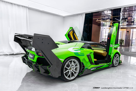 Lamborghini Aventador Base LP700 LP720 S LP740 Ultimate LP780 2012 2013 2014 2015 2016 2017 2018 2019 2020 2021 2022 2023 with Aftermarket Parts - V2 Rear Spoiler Wing Dry Pre-preg Carbon Fiber / FRP from CMST Tuning