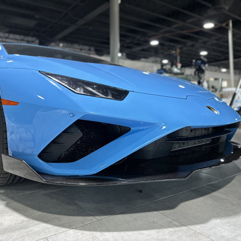 Lamborghini Huracan EVO RWD 2020 2021 2022 2023 with Aftermarket Parts - Front Lip Pre-preg Carbon Fiber from CMST Tuning