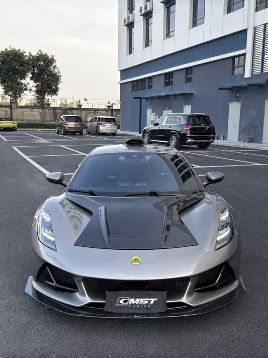 Lotus Emira 3.6 V6 2.0 Four-cylinder 2022-ON with Aftermarket Parts - Hood Dry Pre-preg Carbon Fiber / FRP