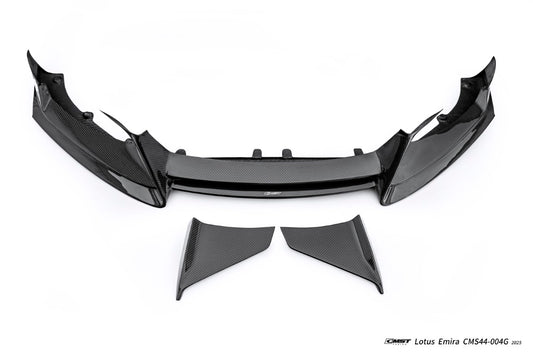 Lotus Emira 3.6 V6 2.0 Four-cylinder 2022-ON with Aftermarket Parts - V2 Front Lip Dry Pre-preg Carbon Fiber / FRP