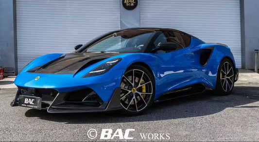 Lotus Emira 3.6 V6 2.0 Four-cylinder 2022-ON with Aftermarket Parts - V2 Front Lip Dry Pre-preg Carbon Fiber / FRP