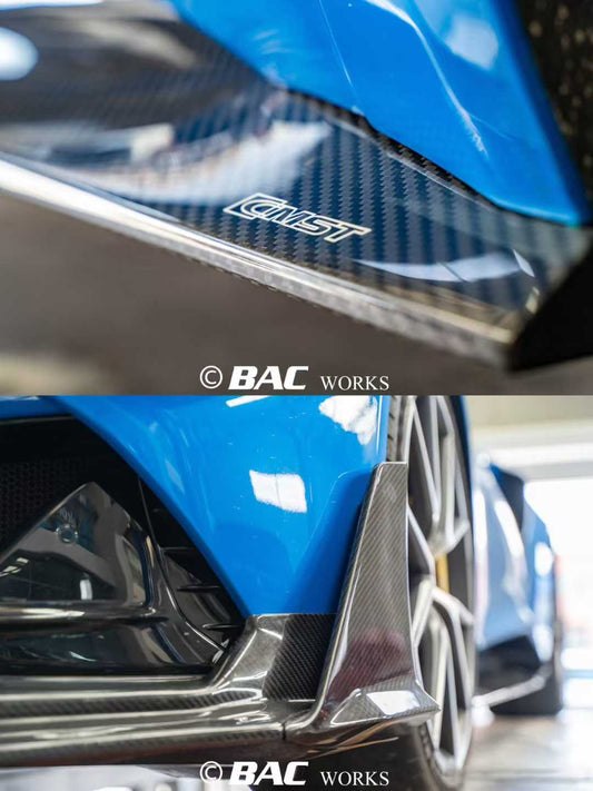 Lotus Emira 3.6 V6 2.0 Four-cylinder 2022-ON with Aftermarket Parts - V2 Front Lip Dry Pre-preg Carbon Fiber / FRP