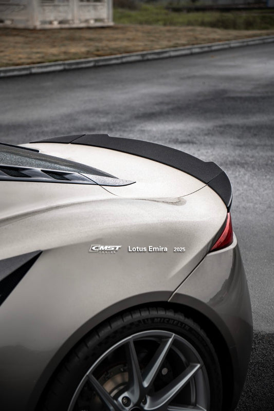 Lotus Emira 3.6 V6 2.0 Four-cylinder 2022-ON with Aftermarket Parts - V2 Rear Spoiler Dry Pre-preg Carbon Fiber / FRP