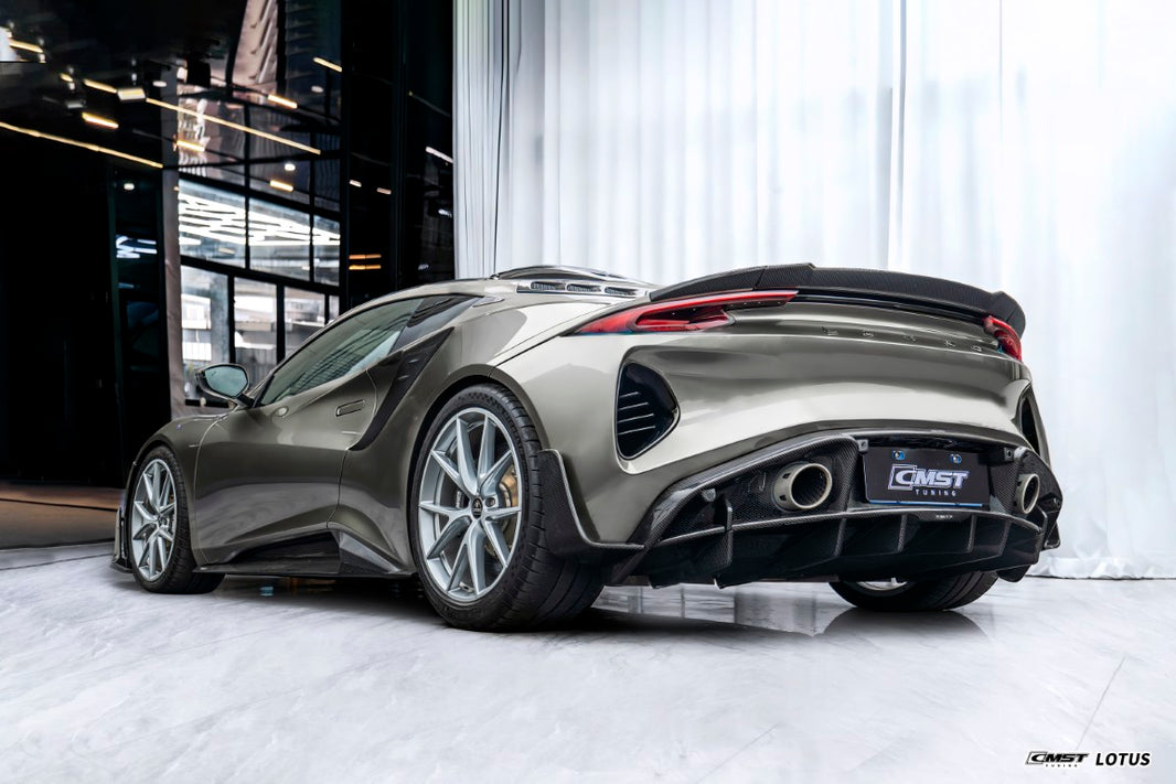 Lotus Emira 3.6 V6 2.0 Aftermarket Parts - CMST Tuning Rear Spoiler Dry ...