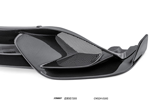 McLaren 720s 2018 2019 2020 2021 2022 2023 & 765LT 2021 2022 & 750s 2024 with Aftermarket Parts - 765lt Conversion Front Bumper & Front Lip Carbon Fiber / FRP from CMST Tuning