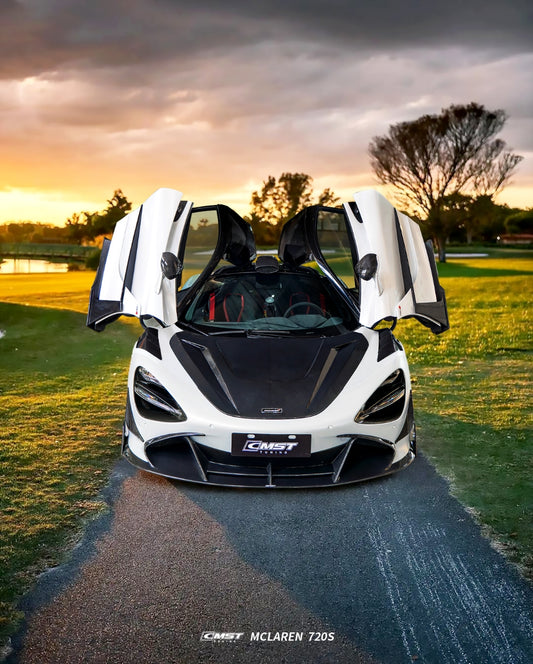 McLaren 720S 2018 2019 2020 2021 2022 2023 & 750S 2024-ON & 765LT 2021 2022 with Aftermarket Parts - Roof Scoop Carbon Fiber / FRP from CMST Tuning