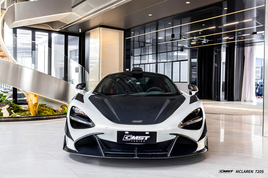 McLaren 720S 2018 2019 2020 2021 2022 2023 with Aftermarket Parts - Front Canards Carbon Fiber / FRP from CMST Tuning