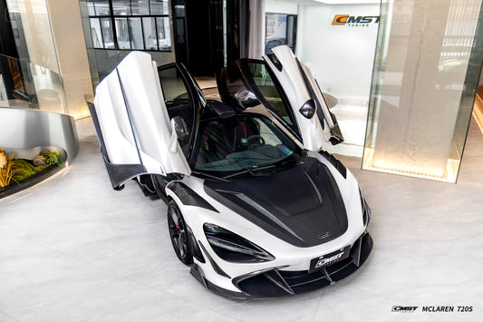 McLaren 720S 2018 2019 2020 2021 2022 2023 with Aftermarket Parts - Front Canards Carbon Fiber / FRP from CMST Tuning