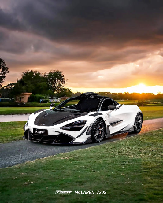 McLaren 720S 2018 2019 2020 2021 2022 2023 with Aftermarket Parts - Front Canards Carbon Fiber / FRP from CMST Tuning