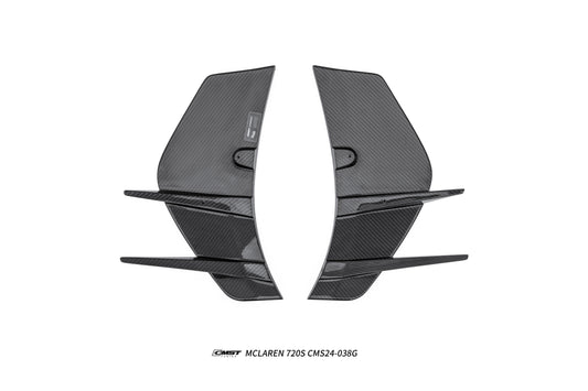 McLaren 720S 2018 2019 2020 2021 2022 2023 with Aftermarket Parts - Rear Bumper Side Valences Carbon Fiber / FRP from CMST Tuning